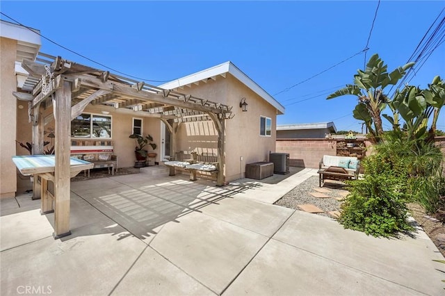 15503 Fernview St, Whittier, CA 90604 - view of patio / terrace with a pergola