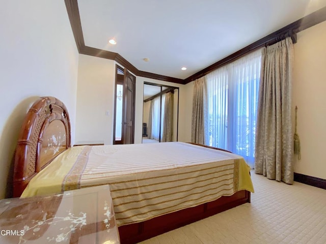 4526 Katherine Ave, Sherman Oaks, CA 91423 - bedroom with crown molding and carpet floors