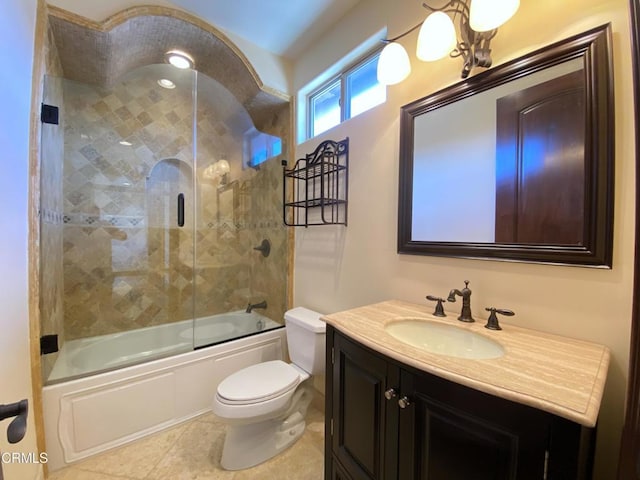4526 Katherine Ave, Sherman Oaks, CA 91423 - bathroom featuring vanity, enclosed tub / shower combo, and tile patterned flooring