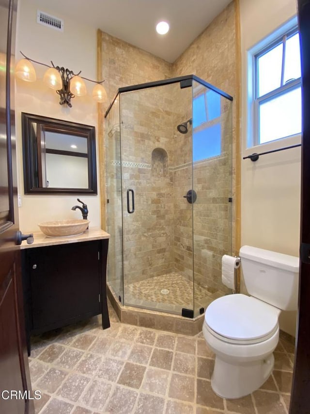 4526 Katherine Ave, Sherman Oaks, CA 91423 - bathroom featuring vanity, a shower stall, and recessed lighting