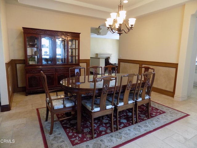 4526 Katherine Ave, Sherman Oaks, CA 91423 - dining area with a tray ceiling and a chandelier