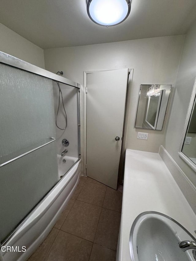 3700 Dean Dr Unit 1301, Ventura, CA 93003 - bathroom featuring tile patterned flooring, bath / shower combo with glass door, and vanity