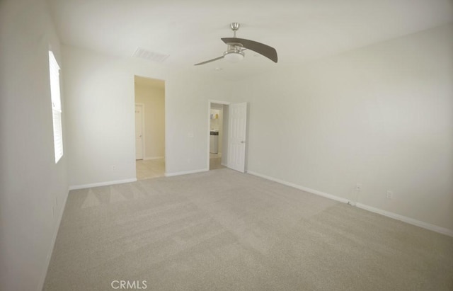 25382 Rocking Horse Ct, Menifee, CA 92584 - empty room featuring ceiling fan and light carpet