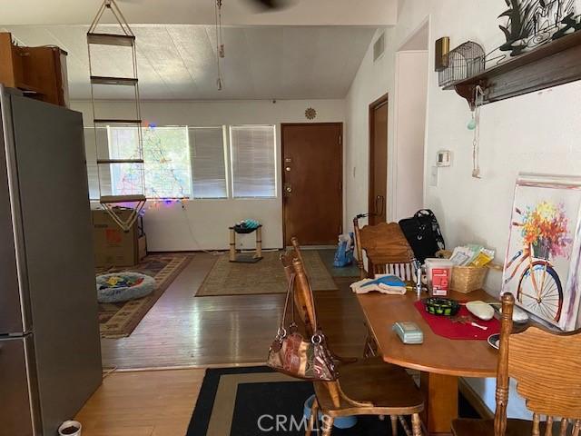 7 Westwood Way, Oroville, CA 95966 - dining space with wood finished floors and lofted ceiling
