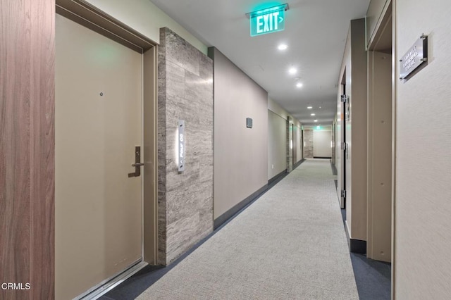 482 S Arroyo Pkwy Unit 405, Pasadena, CA 91105 - hall with carpet and recessed lighting