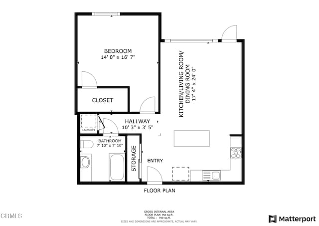 482 S Arroyo Pkwy Unit 405, Pasadena, CA 91105 - view of room layout