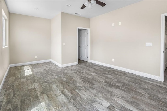 1021 Prince William Ct, Atwater, CA 95301 - unfurnished room with ceiling fan and wood finished floors