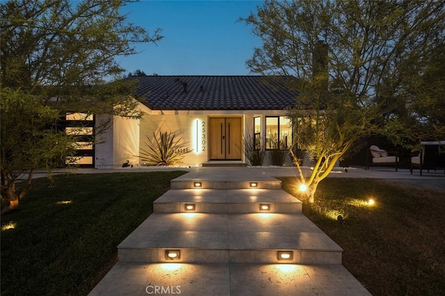 25302 Posada Ln, Mission Viejo, CA 92691 - view of front of property featuring a tile roof and a front lawn