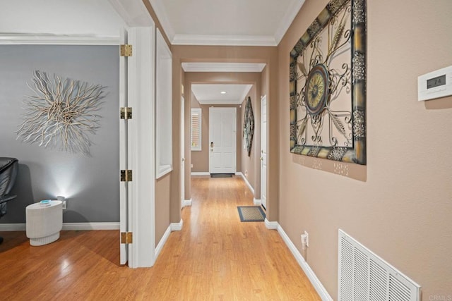 5191 Cobalt Way, Oceanside, CA 92057 - hall with light wood finished floors and ornamental molding