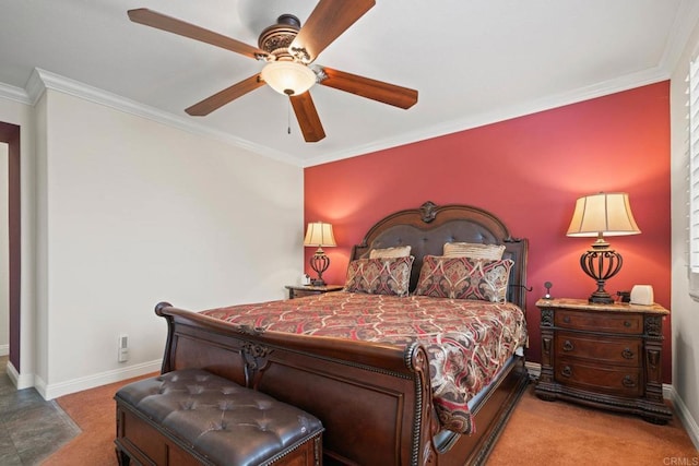 5191 Cobalt Way, Oceanside, CA 92057 - bedroom featuring crown molding, light carpet, and ceiling fan