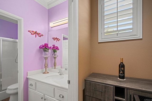 5191 Cobalt Way, Oceanside, CA 92057 - full bath with vanity, a stall shower, and crown molding