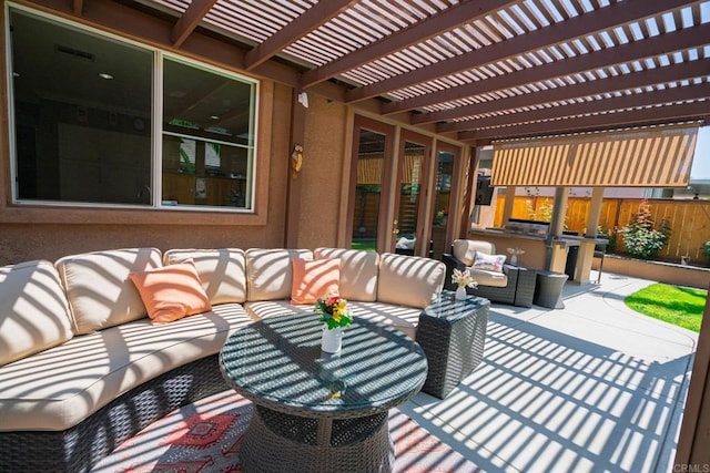 5191 Cobalt Way, Oceanside, CA 92057 - view of patio / terrace featuring outdoor lounge area and a pergola