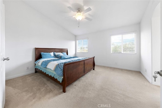 15216 Masline St, Baldwin Park, CA 91706 - bedroom featuring carpet floors, vaulted ceiling, and a ceiling fan