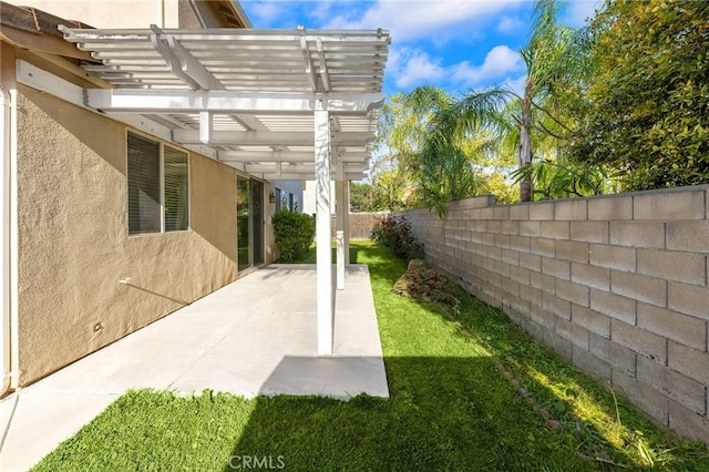 15216 Masline St, Baldwin Park, CA 91706 - fenced backyard with a pergola and a patio