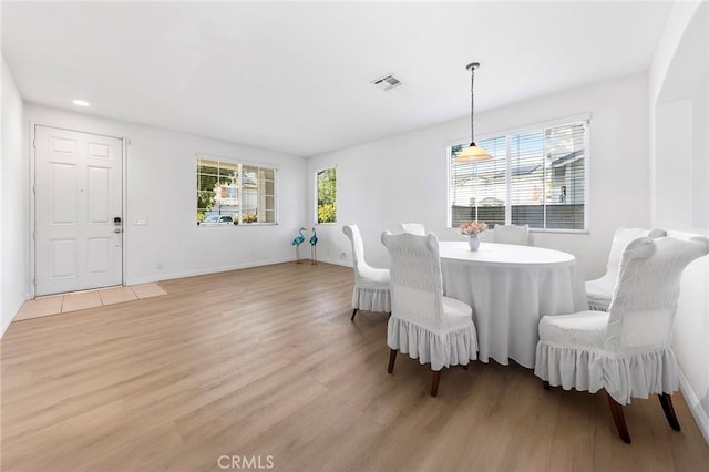 15216 Masline St, Baldwin Park, CA 91706 - dining area featuring light wood-style flooring and recessed lighting