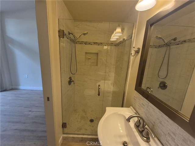 1501 Pelham Rd Unit 127J, Seal Beach, CA 90740 - full bath featuring a stall shower and wood finished floors