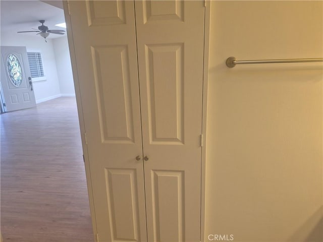 1501 Pelham Rd Unit 127J, Seal Beach, CA 90740 - detailed view of wood finished floors and a ceiling fan