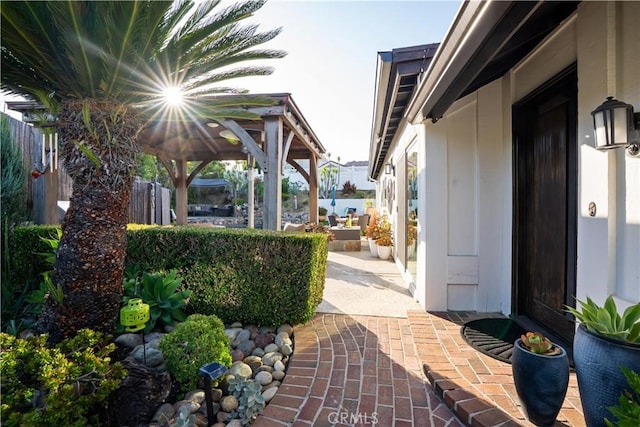 25891 Pinewood Ln, Laguna Hills, CA 92653 - view of patio / terrace featuring a gazebo