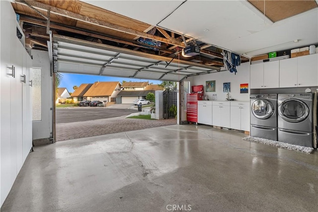 25891 Pinewood Ln, Laguna Hills, CA 92653 - garage with independent washer and dryer and a garage door opener