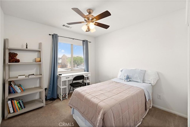 3660 Half Dome Ave, Rosamond, CA 93560 - bedroom featuring carpet flooring and a ceiling fan