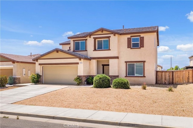 3660 Half Dome Ave, Rosamond, CA 93560 - view of front of property featuring stucco siding, driveway, and a garage