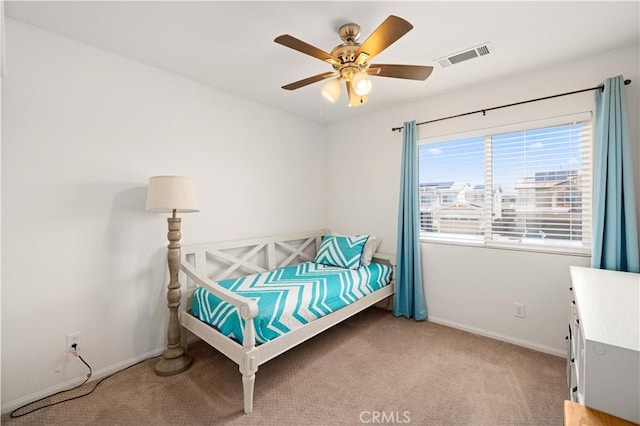 3660 Half Dome Ave, Rosamond, CA 93560 - bedroom featuring light colored carpet and a ceiling fan