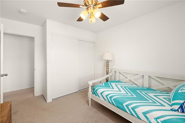 3660 Half Dome Ave, Rosamond, CA 93560 - carpeted bedroom featuring a closet and a ceiling fan
