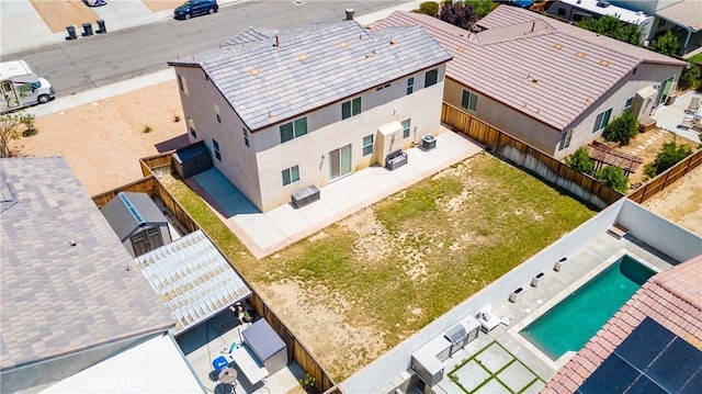 3660 Half Dome Ave, Rosamond, CA 93560 - aerial view of property and surrounding area featuring a pool area