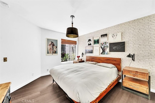 645 Springbrook, Irvine, CA 92614 - bedroom with wood finished floors and brick wall