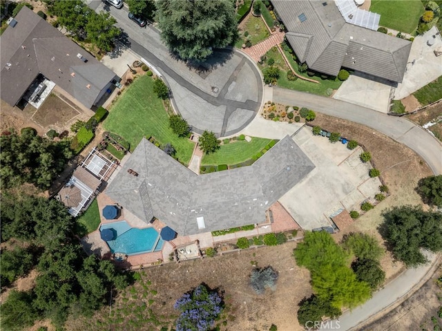 2082 Kaia Ln, Sierra Madre, CA 91024 - aerial overview of property's location featuring a pool