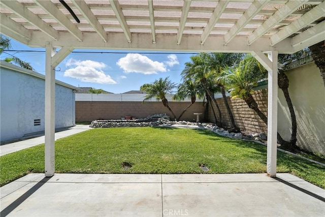 2275 Ximeno Ave, Long Beach, CA 90815 - fenced backyard with a patio area and a pergola