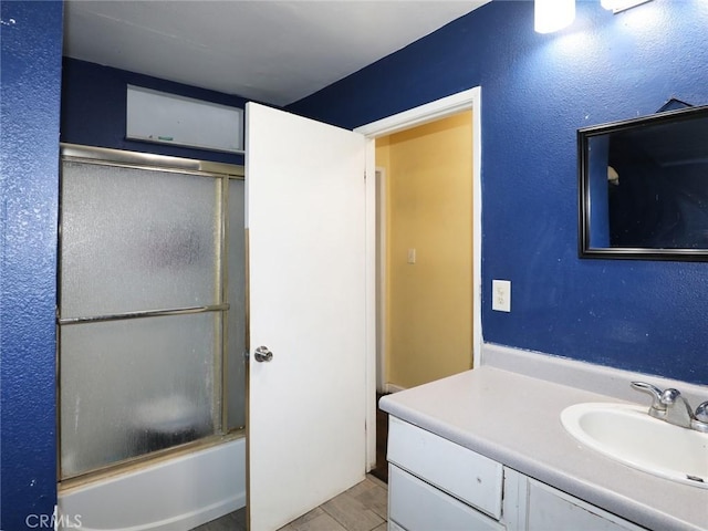 3450 10th St, Clearlake, CA 95422 - full bathroom with vanity and shower / bath combination with glass door