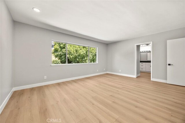 1141 N Palm St, La Habra, CA 90631 - unfurnished room with light wood-style floors and recessed lighting