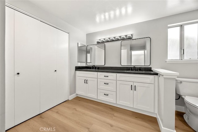 1141 N Palm St, La Habra, CA 90631 - full bath with double vanity and wood finished floors