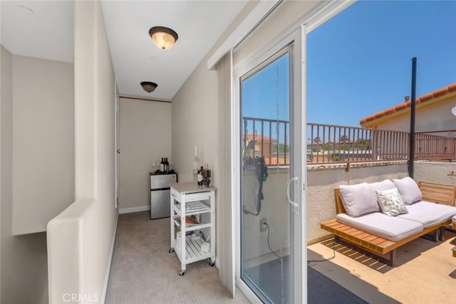 14535 Margate St Unit 13, Sherman Oaks, CA 91411 - hallway featuring carpet and baseboards