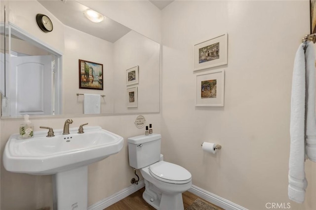 14535 Margate St Unit 13, Sherman Oaks, CA 91411 - half bath with toilet and wood finished floors