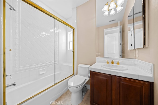 2 Cresta Del Sol, San Clemente, CA 92673 - bathroom with vanity, enclosed tub / shower combo, and tile patterned flooring