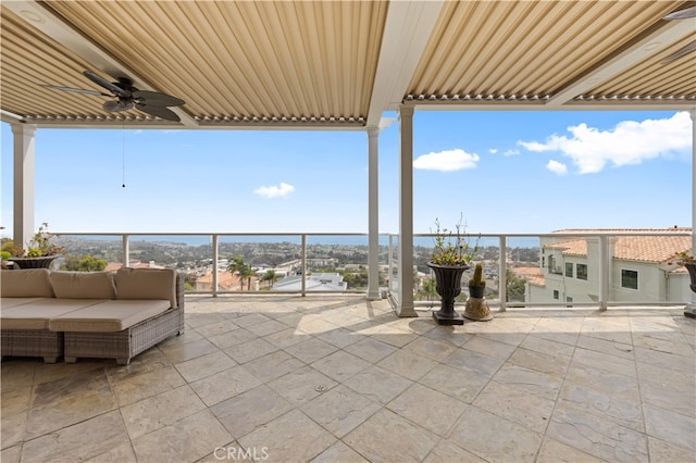 2 Cresta Del Sol, San Clemente, CA 92673 - patio / terrace with a ceiling fan and an outdoor hangout area
