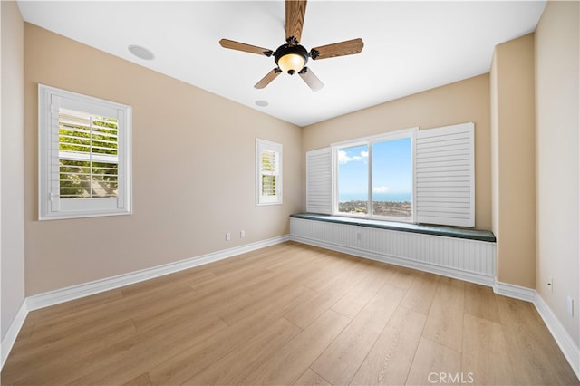 2 Cresta Del Sol, San Clemente, CA 92673 - empty room featuring light wood-style floors, healthy amount of natural light, and ceiling fan
