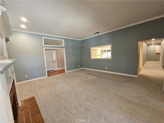 41710 Crispi Ln, Lancaster, CA 93536 - unfurnished bedroom with carpet, crown molding, and recessed lighting