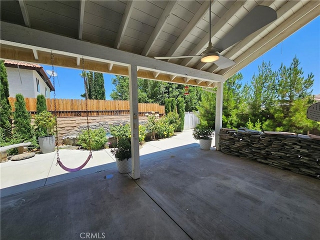 41710 Crispi Ln, Lancaster, CA 93536 - view of patio featuring ceiling fan