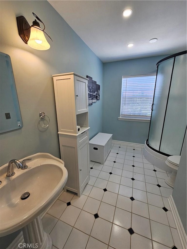 41710 Crispi Ln, Lancaster, CA 93536 - full bathroom featuring a shower stall and recessed lighting