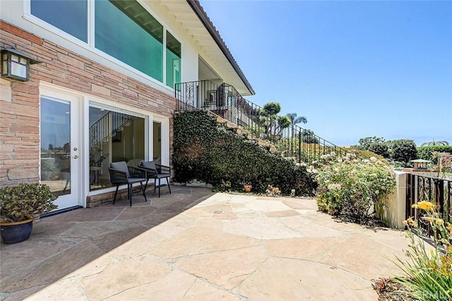 556 Via Media, Palos Verdes Estates, CA 90274 - view of patio / terrace featuring stairway