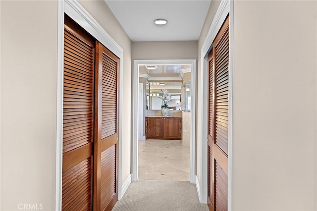 870 Avenida Acapulco, San Clemente, CA 92672 - hall with light carpet and ornamental molding