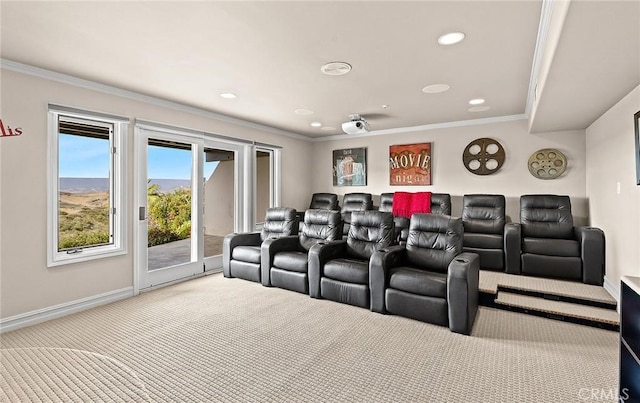 870 Avenida Acapulco, San Clemente, CA 92672 - carpeted cinema with recessed lighting and ornamental molding