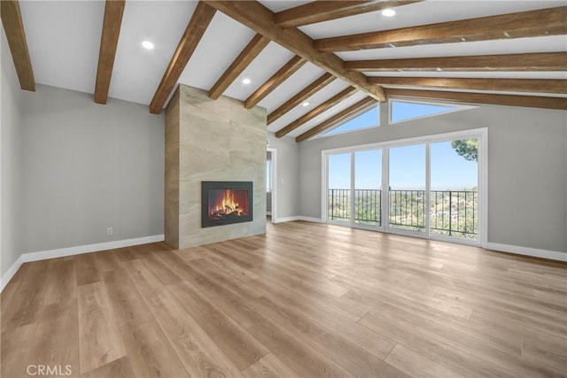 247 El Cielo Ln, Bradbury, CA 91008 - unfurnished living room with recessed lighting, wood finished floors, and a premium fireplace