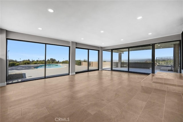 247 El Cielo Ln, Bradbury, CA 91008 - tiled spare room with recessed lighting