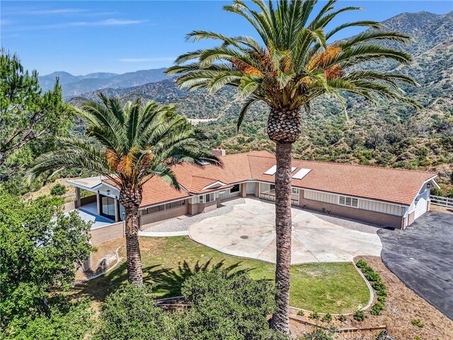 247 El Cielo Ln, Bradbury, CA 91008 - aerial view of property and surrounding area featuring a mountain backdrop