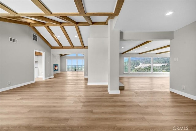 247 El Cielo Ln, Bradbury, CA 91008 - unfurnished living room featuring recessed lighting and light wood finished floors