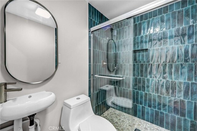 247 El Cielo Ln, Bradbury, CA 91008 - full bath with a shower stall and toilet